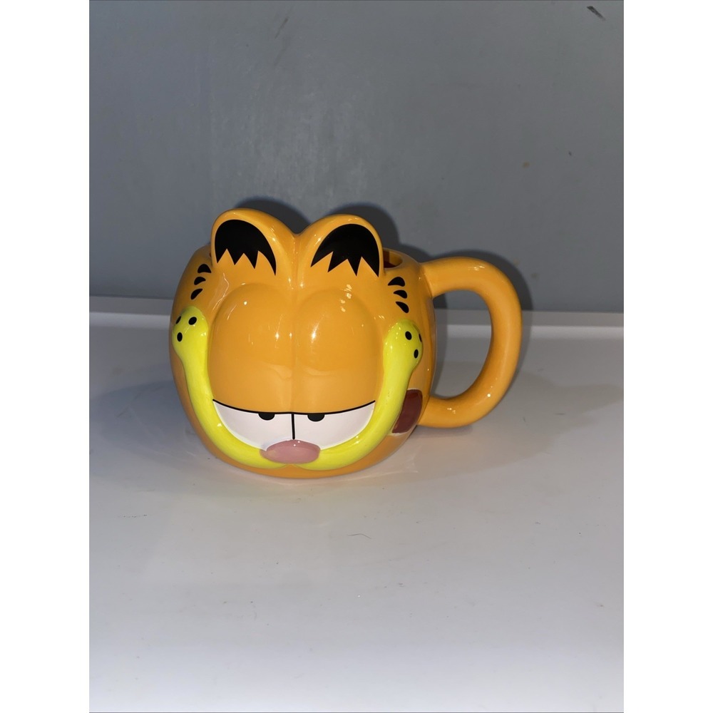 🎁 Garfield 3D Face‎ Ceramic Coffee Mug Holiday Gift Collectible NEW
